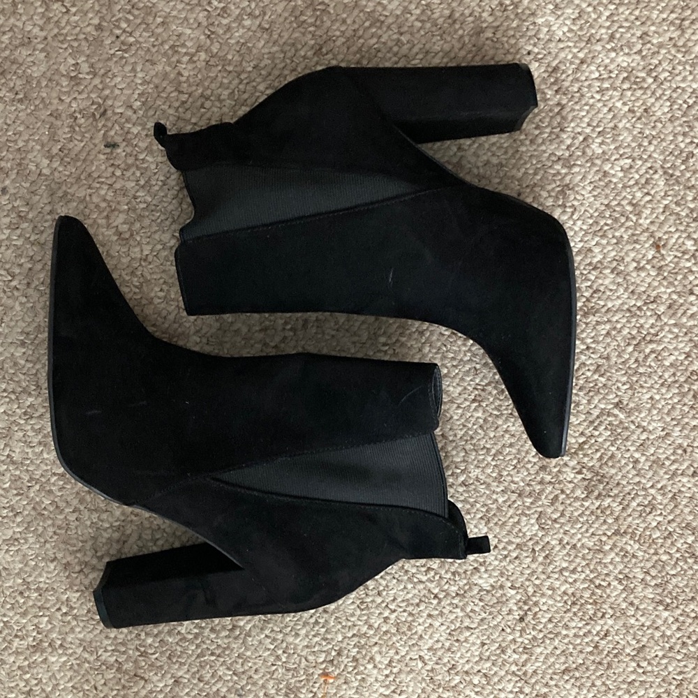Charlotte Russe Black Heeled Boots